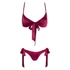 Kép 7/13 - Cottelli - bikini fazonú melltartó szett (vörös) - 4