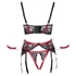 Kép 6/6 - Cottelli Bondage - Matt, csipkés mellemelő szett (piros) - 6
