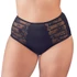 Kép 2/6 - Cottelli Plus Size - pántos-csipkés női alsó (fekete) - 2