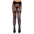 Kép 1/6 - Cottelli Legwear - combfix hatású, nyitott necc harisnya - fekete (S-L)