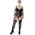 Kép 2/8 - Cottelli Plus Size - variálható harisnyatartós felső (fekete) - 2