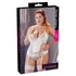 Kép 1/7 - Cottelli Plus Size - hímzett, csipkés felső (fehér)