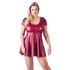 Kép 3/11 - Cottelli Plus Size - A-vonalú miniruha (bordó) - 2