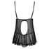 Kép 9/9 - Cottelli - Lenge, fodros babydoll (fekete) - 5