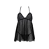 Kép 4/5 - Passion Eco Kerria - csipkés babydoll és tanga (fekete) - 4