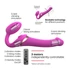 Kép 3/5 - Strap-on-me S - pánt nélküli felcsatolható, léghullámos vibrátor - kicsi (pink) - 3