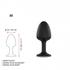 Kép 6/6 - Dorcel Geisha Plug Diamond M - fehér köves anál dildó (fekete) - 6