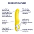 Kép 13/13 - Satisfyer Yummy Sunshine - vízálló, akkus G-pont vibrátor (sárga) - 7