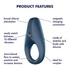 Kép 13/13 - Satisfyer Rocket Ring - vízálló, akkus, vibrációs péniszgyűrű (szürkés-kék) - 7