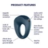Kép 11/13 - Satisfyer Power Ring - vízálló, akkus, vibrációs péniszgyűrű (szürke) - 6