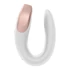 Kép 3/6 - Satisfyer Double Love - okos, akkus, vízálló, rádiós párvibrátor (fehér) - 3
