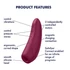 Kép 13/17 - Satisfyer Curvy 1+ - okos, akkus, vízálló csiklóizgató vibrátor (rózsa vörös) - 7