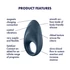 Kép 8/8 - Satisfyer Mighty One - okos, akkus, vibrációs péniszgyűrű (kék) - 8