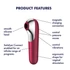 Kép 15/15 - Satisfyer Dual Love - okos, akkus, vízálló hüvelyi és csikló vibrátor (piros) - 8