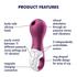 Kép 5/5 - Satisfyer Lucky Libra - akkus, vízálló csiklóizgató vibrátor (lila) - 5