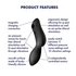 Kép 3/9 - Satisfyer Curvy Trinity 2 - akkus hüvelyi és csikló vibrátor (fekete) - 2