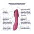 Kép 3/7 - Satisfyer Curvy Trinity 3 - akkus hüvelyi és csikló vibrátor (piros) - 2