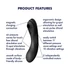 Kép 3/7 - Satisfyer Curvy Trinity 4 - akkus hüvelyi és csikló vibrátor (fekete) - 2