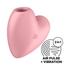 Kép 7/8 - Satisfyer Cutie Heart - akkus, léghullámos csikló vibrátor (pink) - 7
