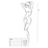 Kép 5/5 - Passion BS007 - 3/4-es ujjú, mintás necc overall (fehér) - S-L - 3