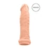 Kép 1/9 - RealRock Penis Sleeve 6 - péniszköpeny (17cm) - natúr