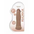 Kép 2/7 - RealRock Penis Sleeve 6 - péniszköpeny (17cm) - sötét natúr - 2