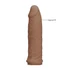 Kép 3/7 - RealRock Penis Sleeve 6 - péniszköpeny (17cm) - sötét natúr - 3
