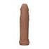 Kép 4/7 - RealRock Penis Sleeve 6 - péniszköpeny (17cm) - sötét natúr - 4