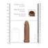 Kép 7/7 - RealRock Penis Sleeve 6 - péniszköpeny (17cm) - sötét natúr - 7