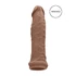 Kép 1/7 - RealRock Penis Sleeve 6 - péniszköpeny (17cm) - sötét natúr