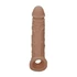 Kép 5/9 - RealRock Penis Sleeve 8 - péniszköpeny (21cm) - sötét natúr - 5