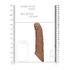 Kép 8/9 - RealRock Penis Sleeve 8 - péniszköpeny (21cm) - sötét natúr - 8
