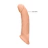 Kép 3/10 - RealRock Penis Sleeve 9 - péniszköpeny (21,5cm) - natúr - 3