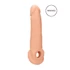 Kép 1/10 - RealRock Penis Sleeve 9 - péniszköpeny (21,5cm) - natúr