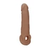 Kép 10/10 - RealRock Penis Sleeve 9 - péniszköpeny (21,5cm) - sötét natúr - 10