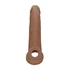 Kép 4/10 - RealRock Penis Sleeve 9 - péniszköpeny (21,5cm) - sötét natúr - 4