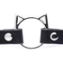 Kép 5/7 - Master Series Kinky Kitty - nyakörv cica fej karikával (fekete) - 3