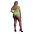 Kép 4/9 - Ouch! - fluoreszkáló pántos hatású body (neon zöld) - 4