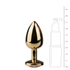 Kép 7/7 - Easytoys Metal No.1 - lila köves kúp anál dildó - arany (2,5cm) - 4