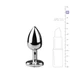 Kép 7/7 - Easytoys Metal No.2 - fehér köves szíves kúp anál dildó - ezüst (2,5cm) - 4