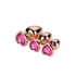 Kép 3/9 - Gleaming Love - szíves anál kúp dildó szett - rosegold (3 részes) - 2