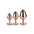 Kép 7/9 - Gleaming Love - szíves anál kúp dildó szett - rosegold (3 részes) - 4
