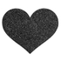 Kép 5/5 - Bijoux Indiscrets Flash - csillogó szív mellbimbómatrica (fekete) - 3