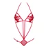Kép 4/7 - Obsessive Luiza - tulipános, pántos body - piros (S/M) - 2