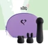Kép 7/9 - FEELZTOYS Mister bunny - vízálló, mini masszírozó vibrátor szett (fekete) - 4