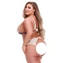 Kép 2/2 - Baci Plus Size - virágos, csipkés melltartó szett, hátul nyitott alsóval - 2