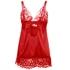 Kép 5/10 - SUBBLIME - SZATÉN BABYDOLL CSIPKÉVEL PIROS S/M