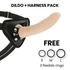 Kép 1/7 - DELTA CLUB – prémium harness dildó, 17 cm, bőrbarát szilikon