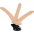 Kép 3/7 - BASECOCK - VALÓSÁGHŰ, CSUKLÓS TÁVIRÁNYÍTÓS VIBRÁTOR NATÚR 18,5 CM