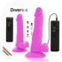 Kép 1/7 - DIVERSIA – rugalmas, vibráló dildó lila 18 cm